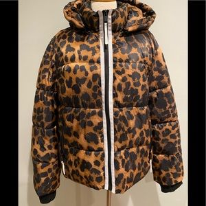 Animal Print Puffer Coat By Giuliana